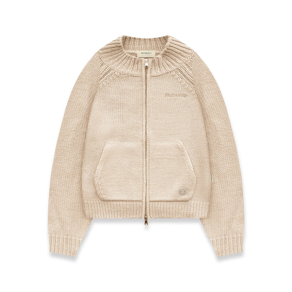 Reternity ÉCLAT KNIT ZIPPER CREME - CRETÉ14497 - Coziness