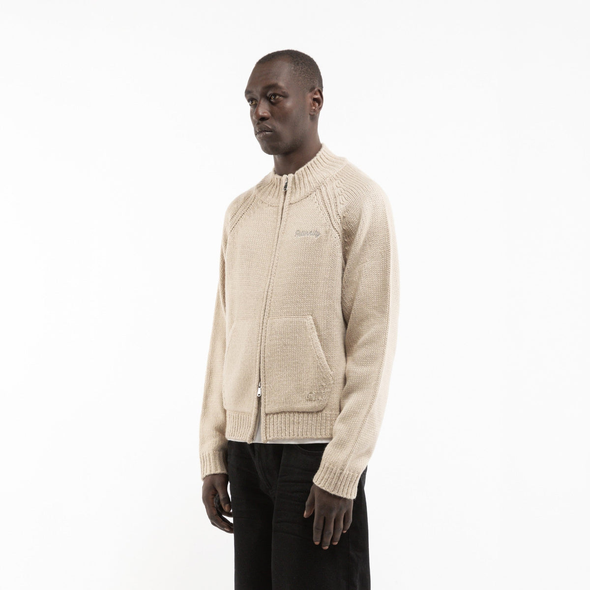 Reternity ÉCLAT KNIT ZIPPER CREME - CRETÉ14497 - Coziness