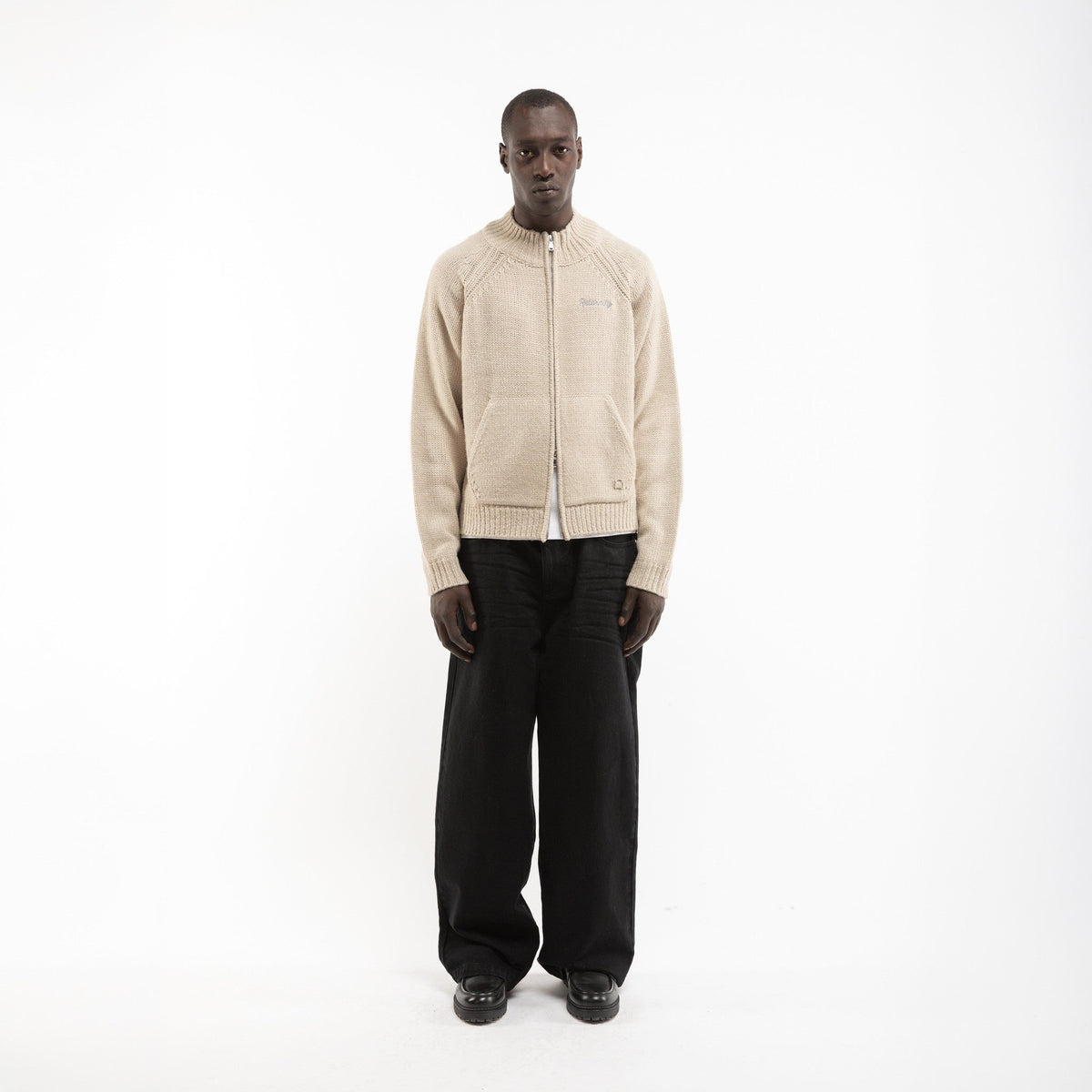 Reternity ÉCLAT KNIT ZIPPER CREME - CRETÉ14497 - Coziness