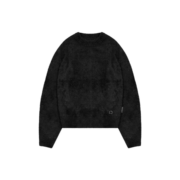 Reternity Essential Furry Knit Sweater Black - CRETE3407 - Coziness