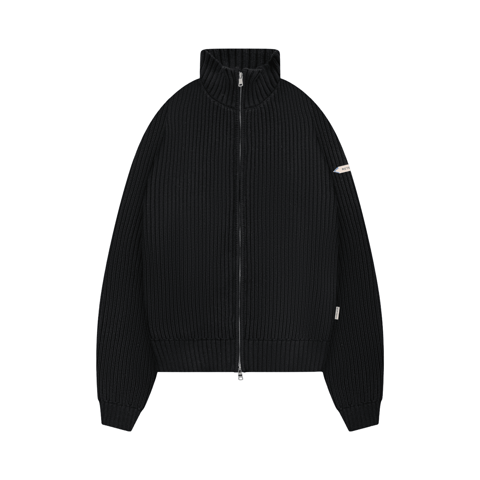 Reternity L’ATELIER LINE KNIT ZIPPER BLACK - CRETL13705 - Coziness