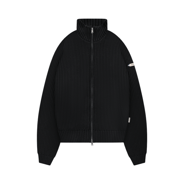 Reternity L’ATELIER LINE KNIT ZIPPER BLACK - CRETL13705 - Coziness