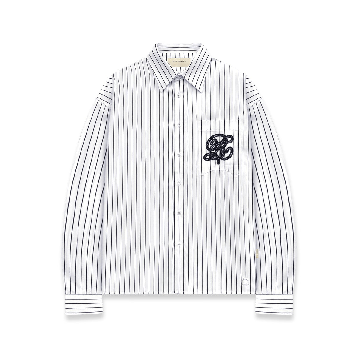 Reternity LE RAYÉE SHIRT WHITE NAVY - CRETL14505 - Coziness