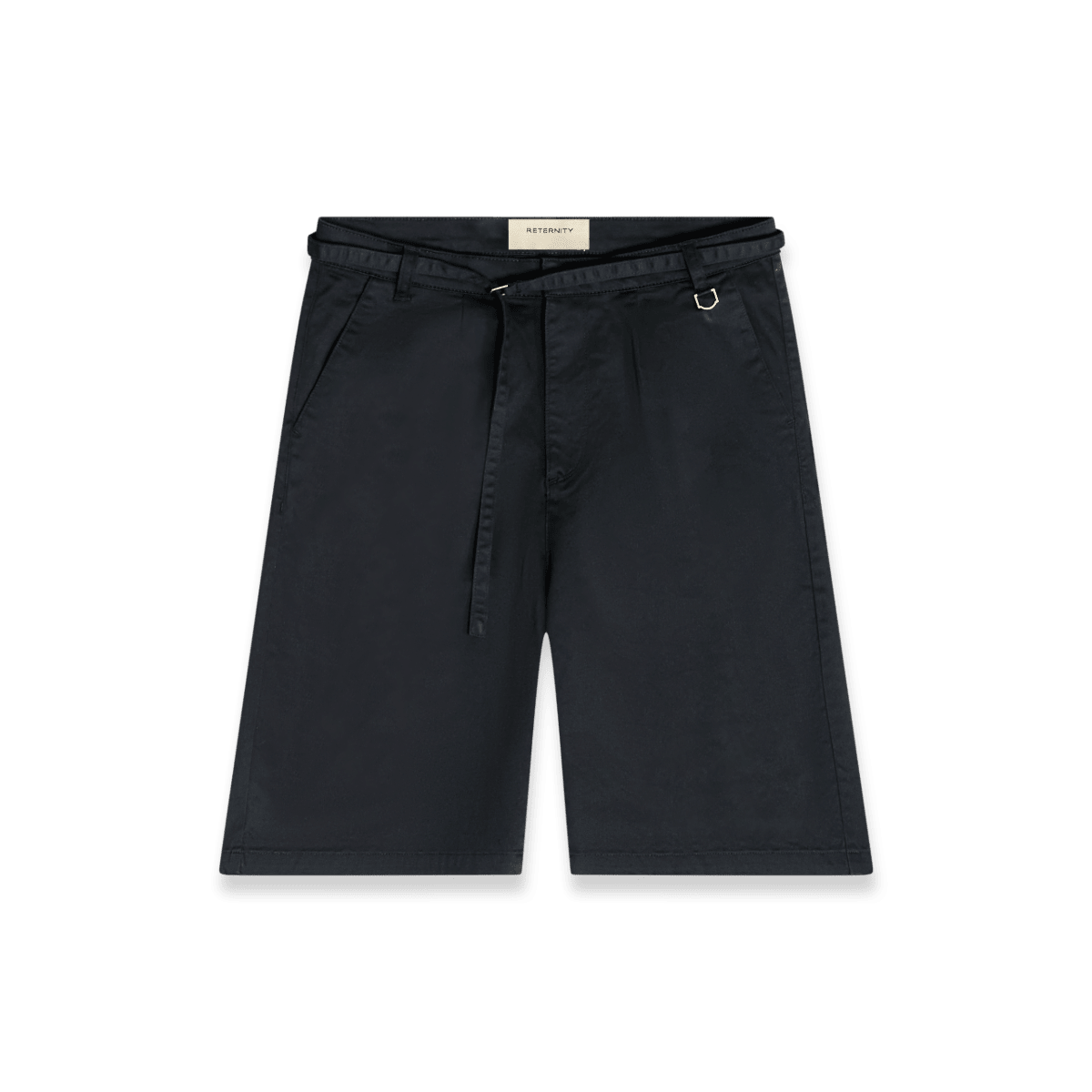 Reternity Pleated Chino Shorts Black - CRETP11083 - Coziness