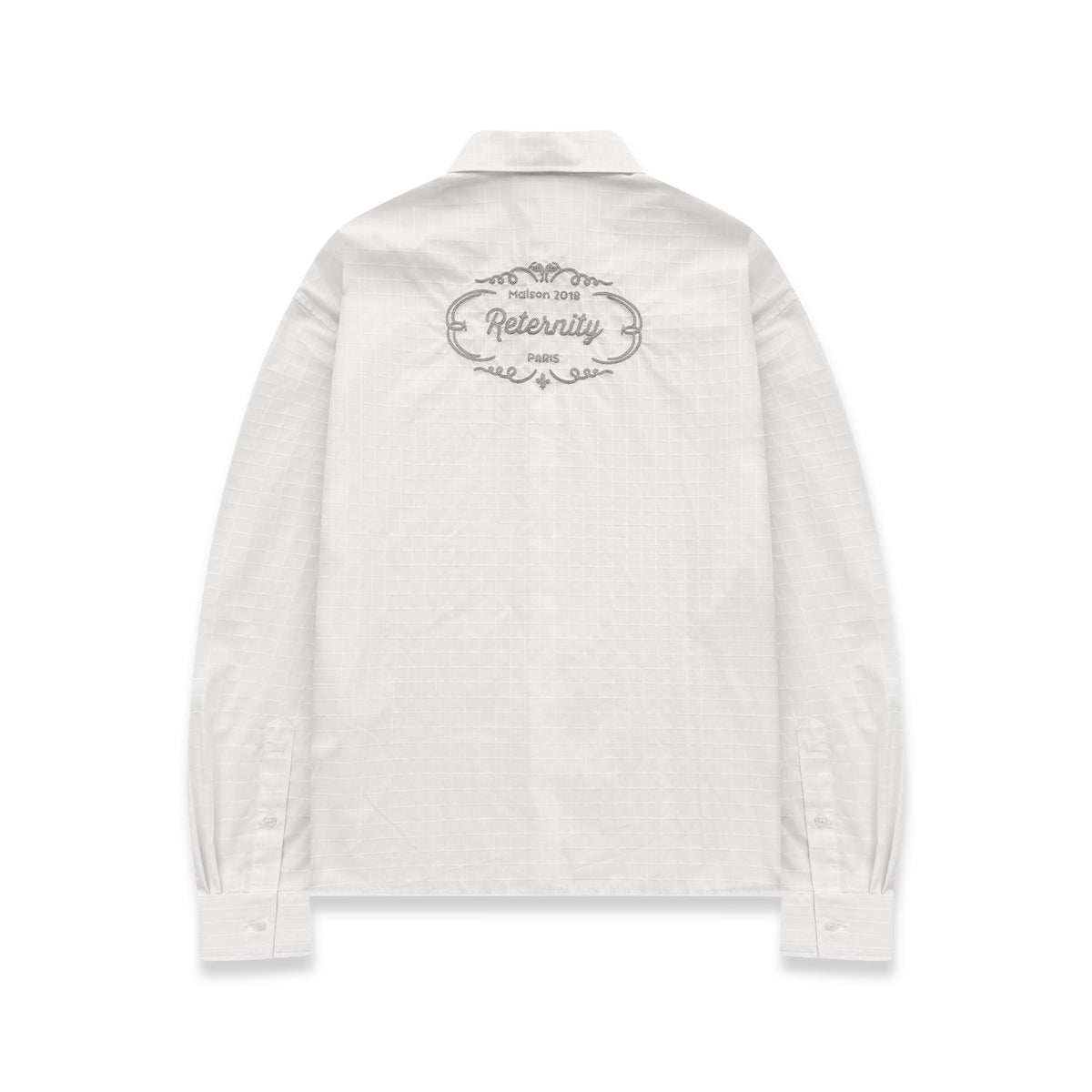 Reternity ÉCLAT Shirt in Creme mit Rückenstickerei, Ware von hinten