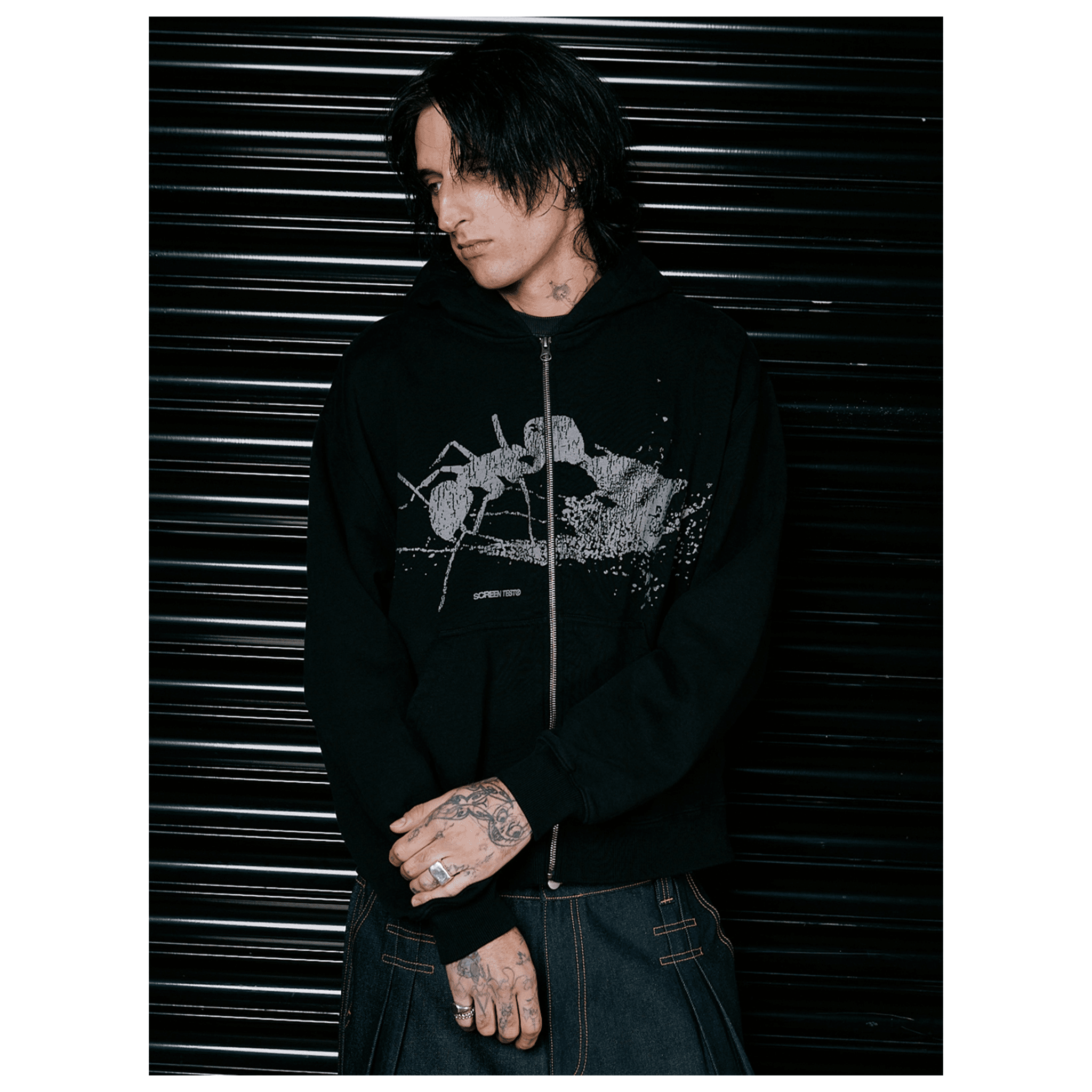 SCRT Ant Zip Hoodie Schwarz - CSCRA8258 - Coziness