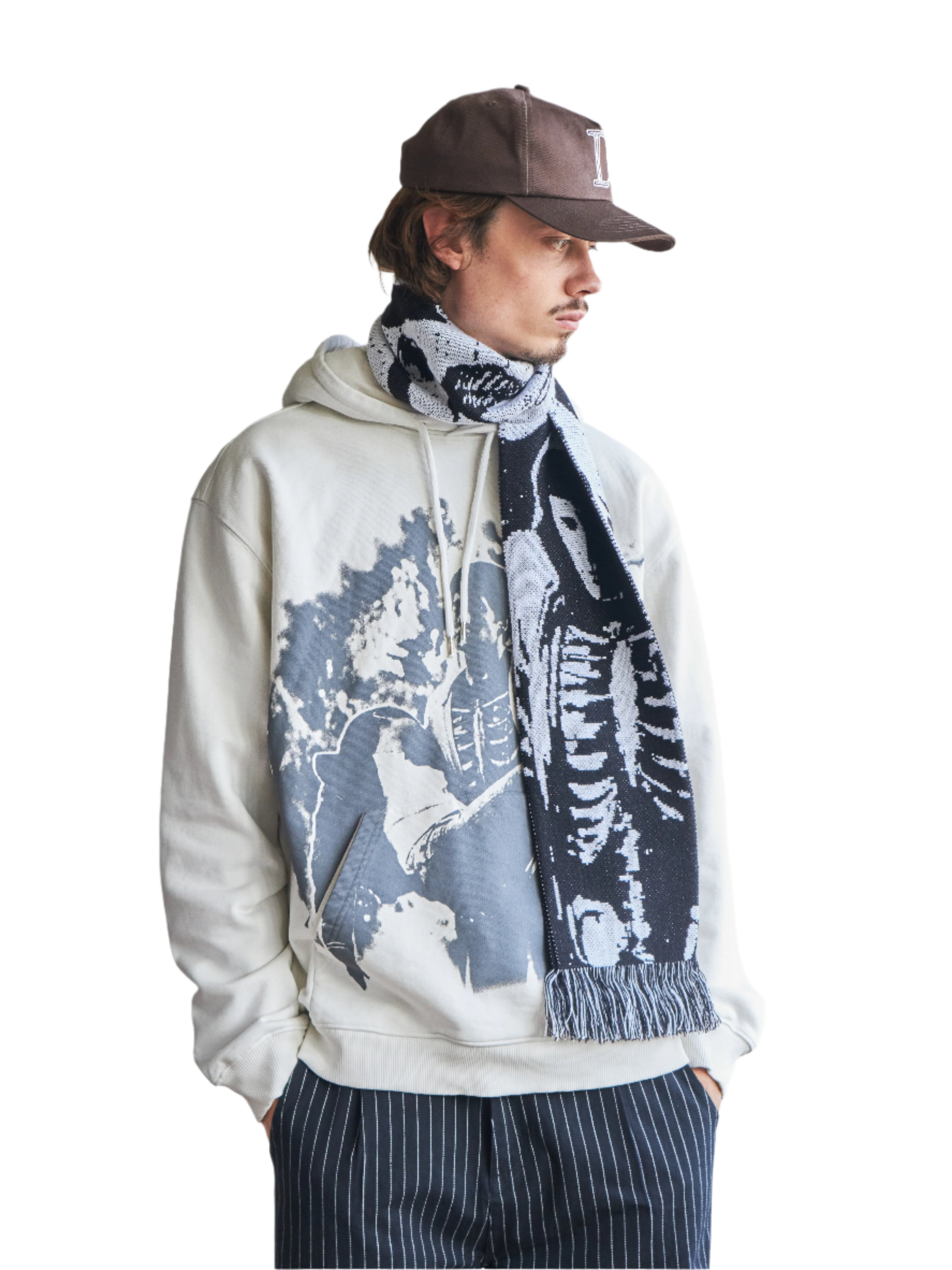 SCRT Donnie Scarf Black/White - Coziness