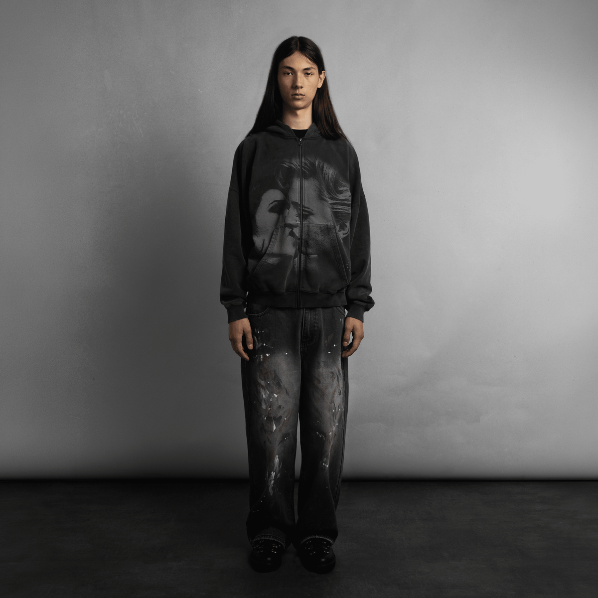 SCRT Envy Zip Hoodie Garment Dyed Black - CSCRE14858 - Coziness