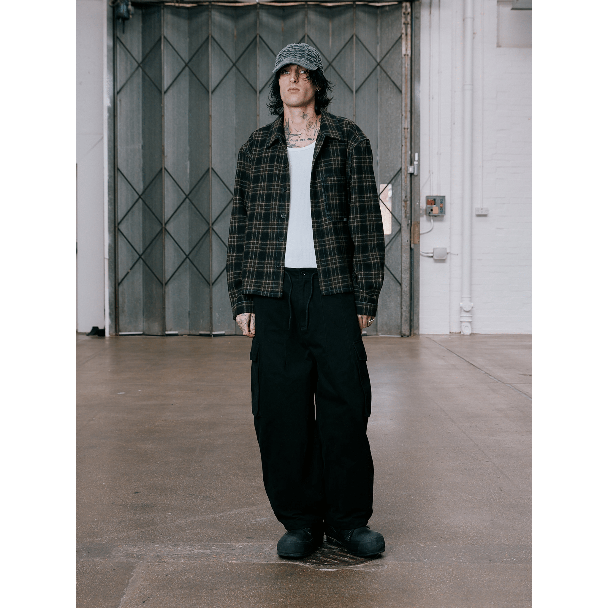 SCRT MoSF Contrast Stich Flannel Shirt Braun - CSCRM7437 - Coziness