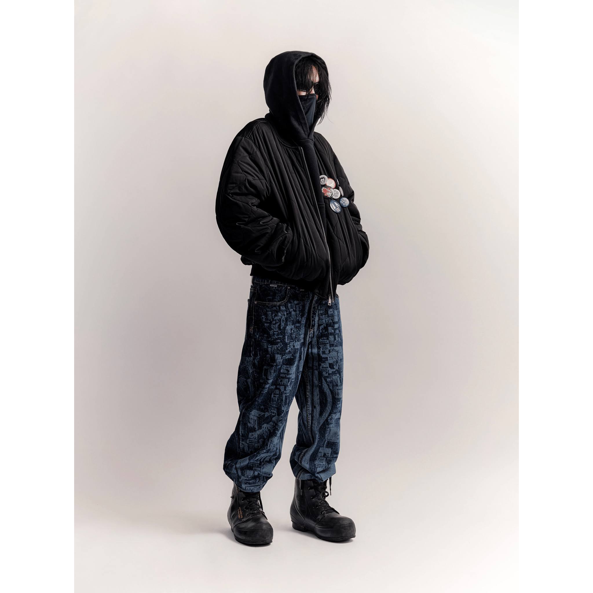 SCRT MoSF Shotaru Reversible Bomber Jacket Schwarz - CSCRM7445 - Coziness