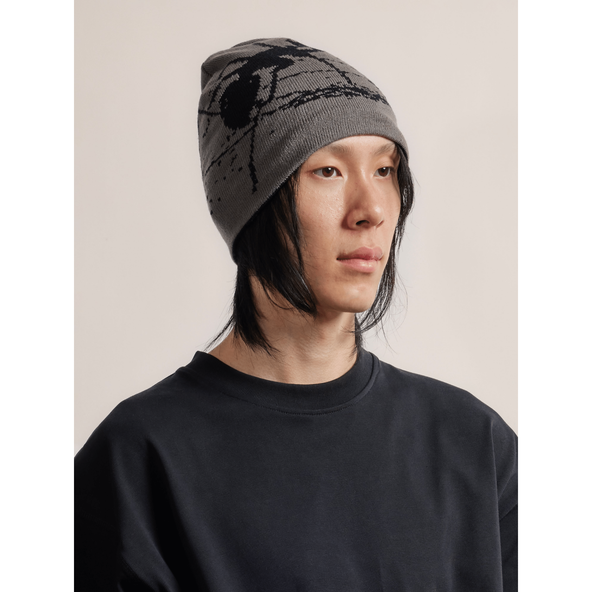 SCRT Reversible Ant Skull Beanie Schwarz / Grau - CSCRR7481 - Coziness