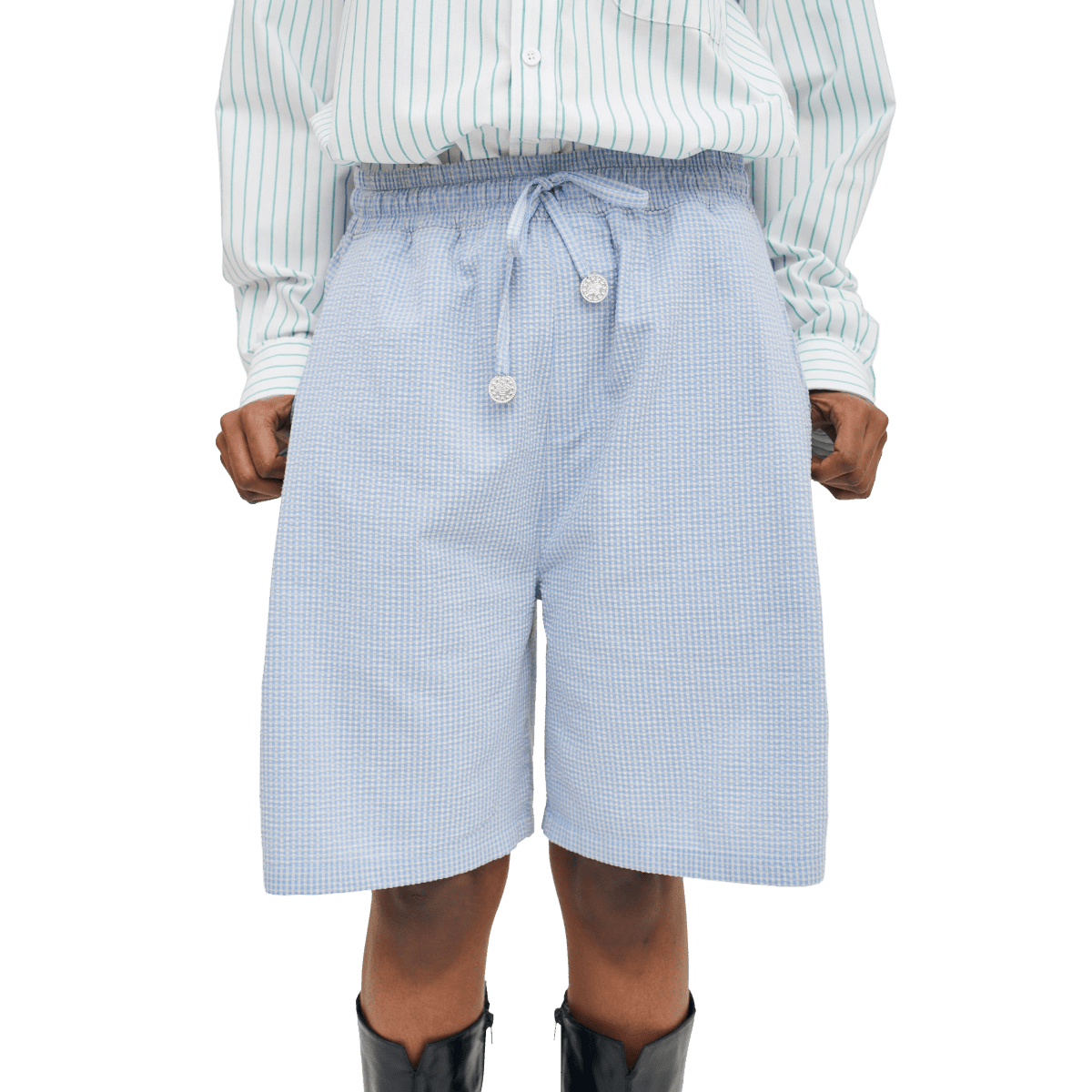 Sleep Over Dimija Shorts Blue White - CDIMS10655 - Coziness