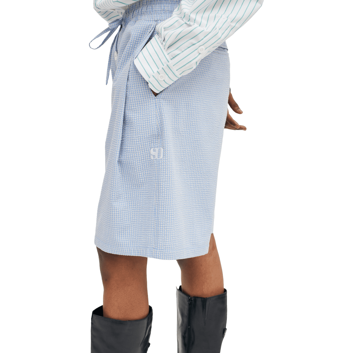 Sleep Over Dimija Shorts Blue White - CDIMS10655 - Coziness