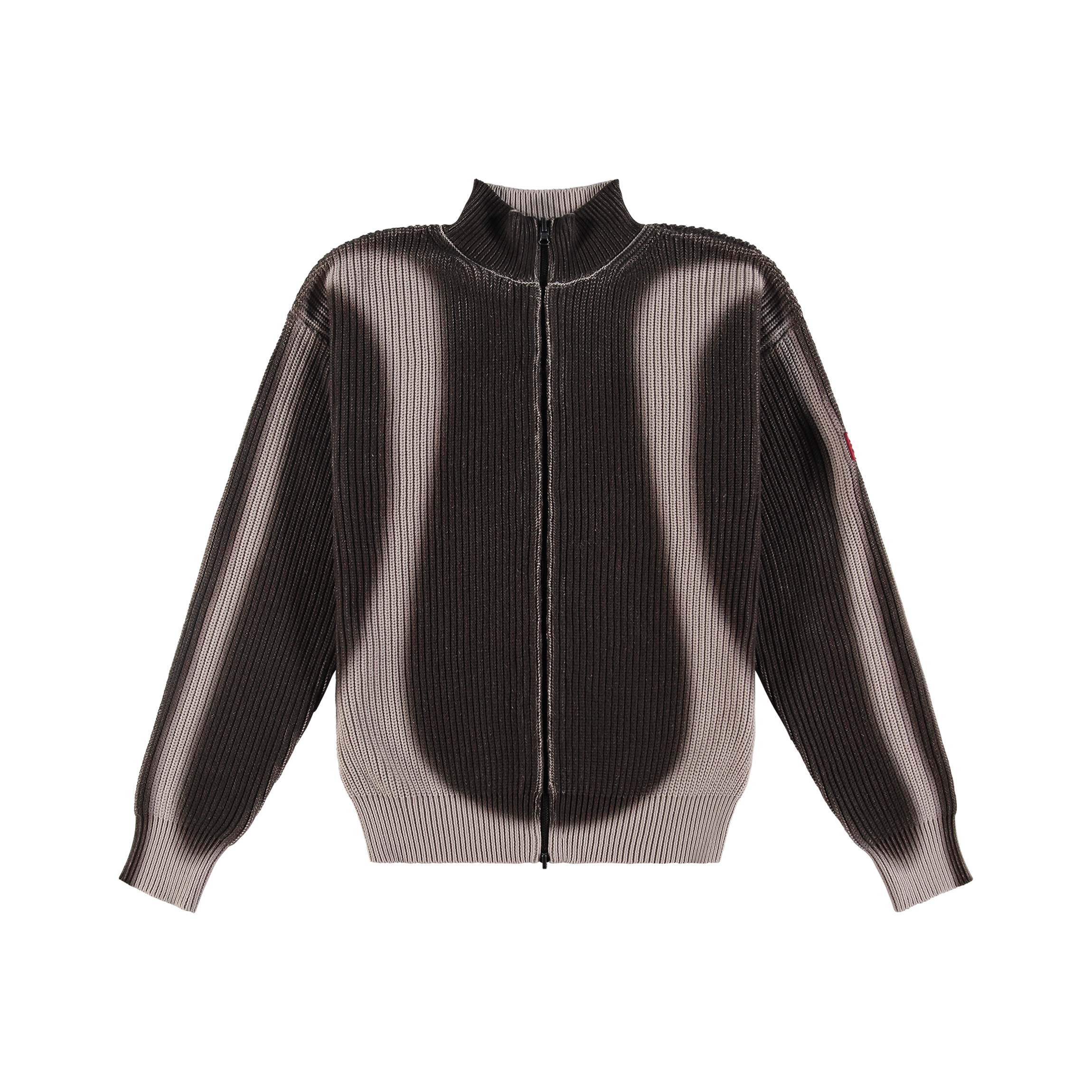 The New Originals Fisherman Curve Zip Up Sweater Brown Beige