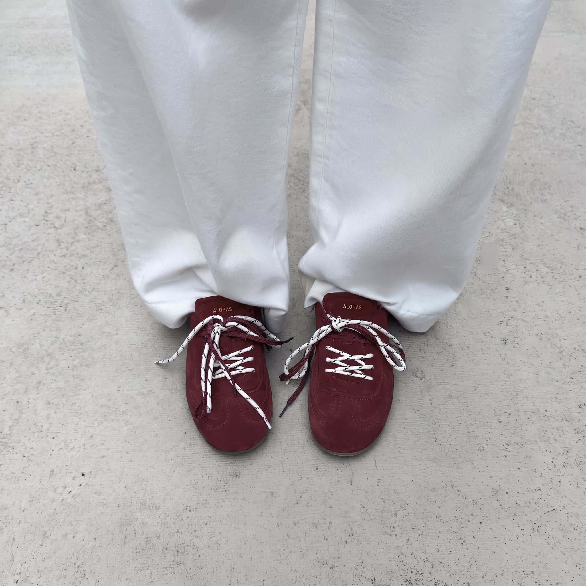 Alohas Tb.24 Suede Burgundy Leather Sneakers