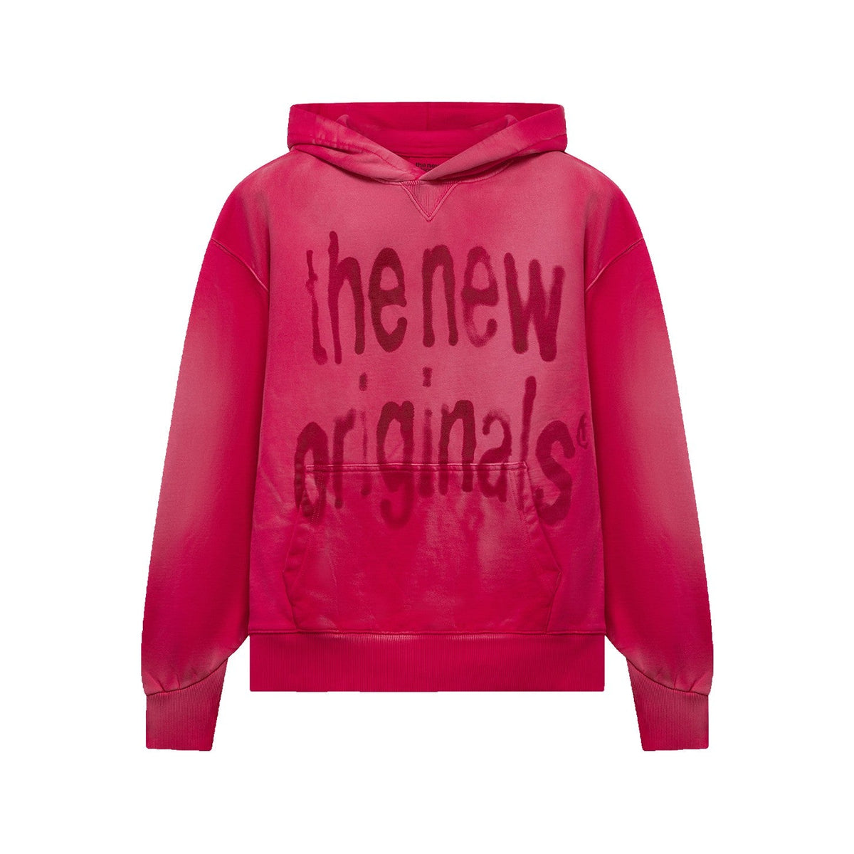 The New Originals Airbrushed Big Logo Hoodie Beetroot Purple - CTHEN14393 - Coziness