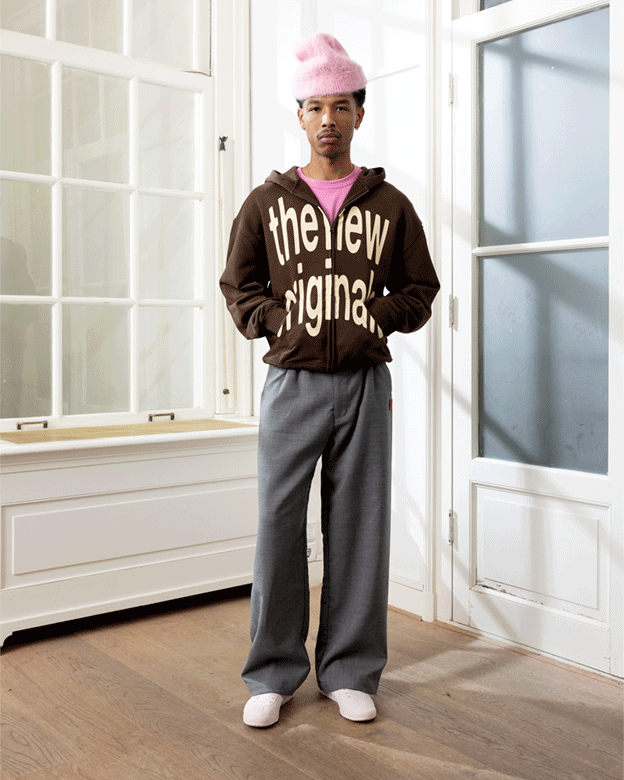 The New Originals Big Logo Zip Up Hoodie Acid Brown - CTHEN6365 - Coziness