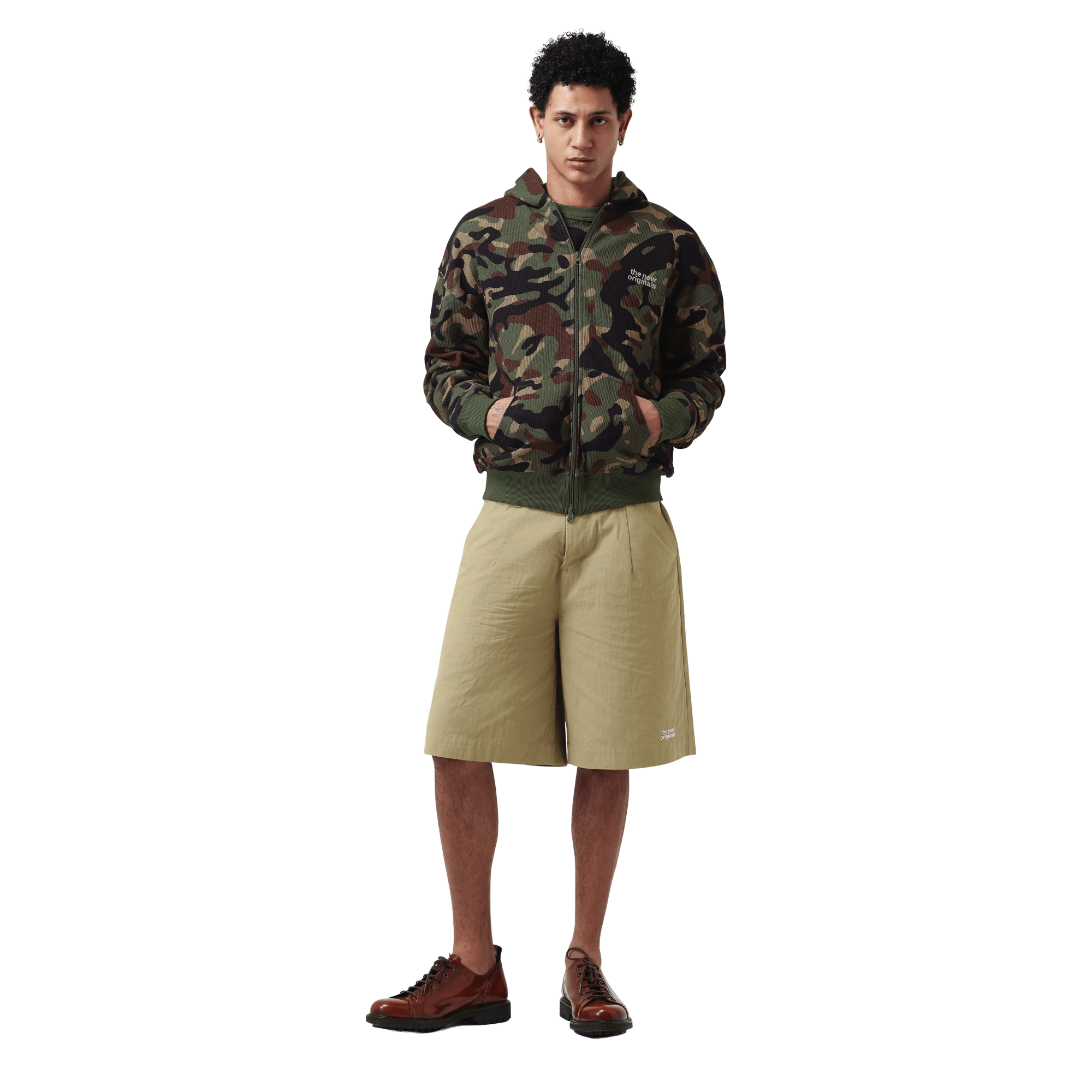 The New Originals Catna Zip Up Hoodie Camo Print - CTHEN12879 - Coziness