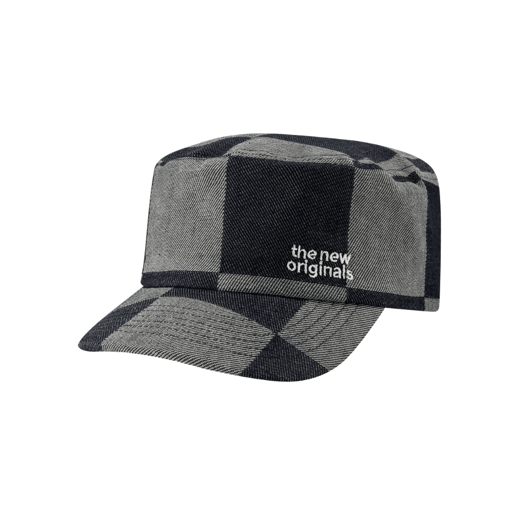 The New Originals EMBLEM DENIM CAP CHECKERED RAW DENIM - CTHEN8725 - Coziness