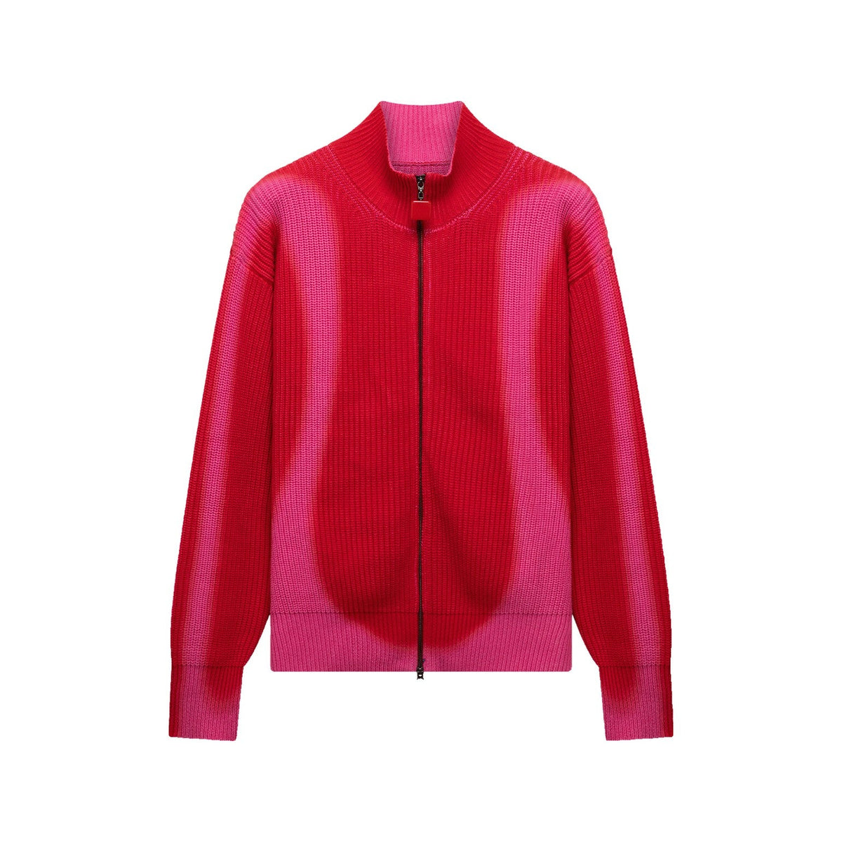 The New Originals Fisherman Curve Zip Up Sweater Red Pink - CTHEN14404 - Coziness