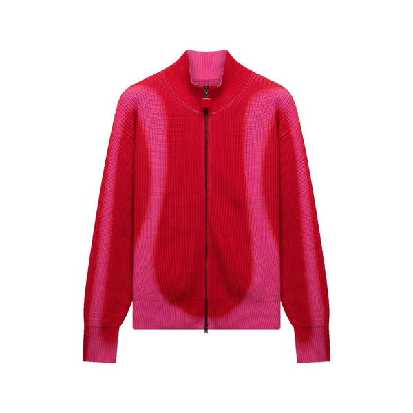 The New Originals Fisherman Curve Zip Up Sweater Red Pink - CTHEN14404 - Coziness
