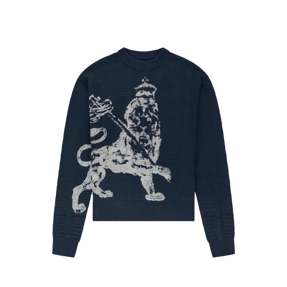 The New Originals LION KNIT CREWNECK NAVY - CTHEN8729 - Coziness