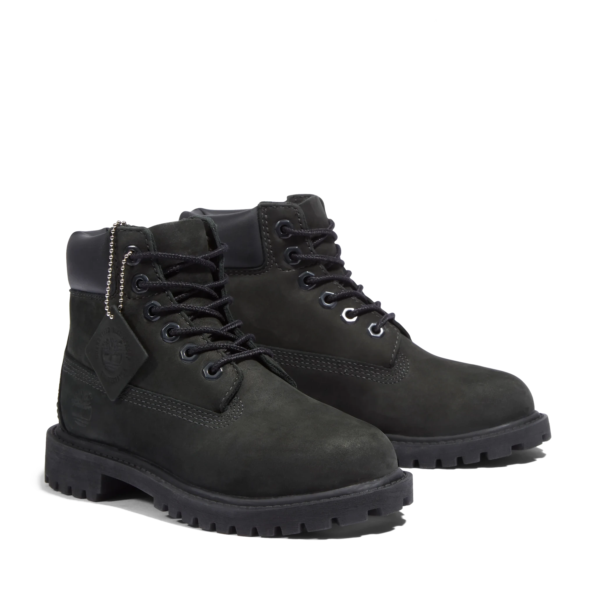 Timberland Premium 6 Inch Lace Up Waterproof Boot Black Kids - CTIMP8895 - Coziness