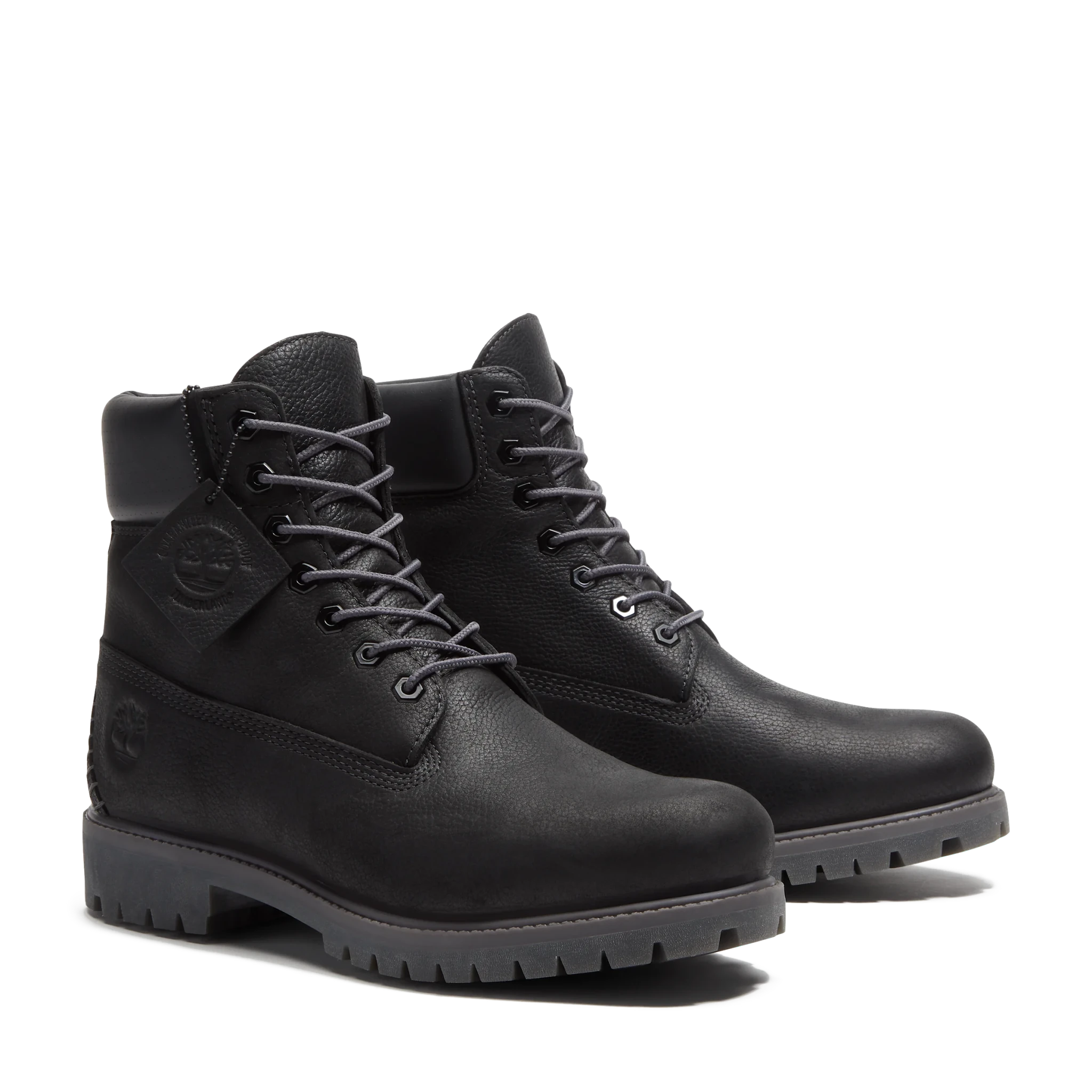 Timberland Premium 6 Inch Lace Up Waterproof Boot Black Leather Mens - CTIMP8970 - Coziness