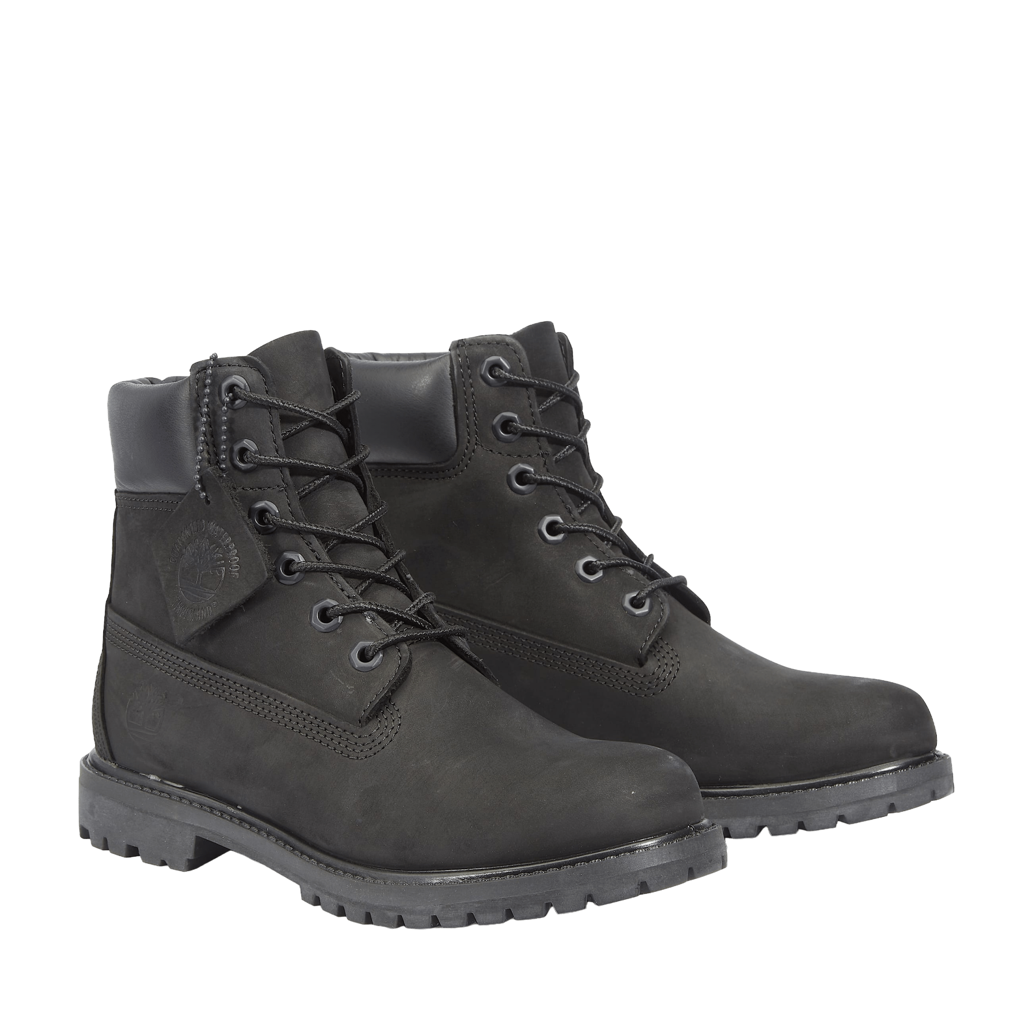 Timberland Premium 6 Inch Lace Up Waterproof Boot Black Leather Wmns - CTIMP9018 - Coziness