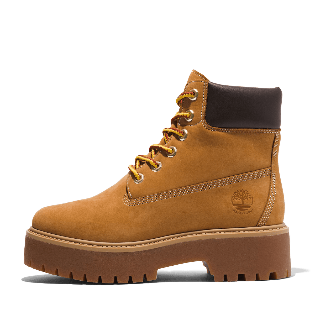 Timberland Stone Street 6 Inch Lace Up Waterproof Platform Boot Wheat Wmns - CTIMS14411 - Coziness