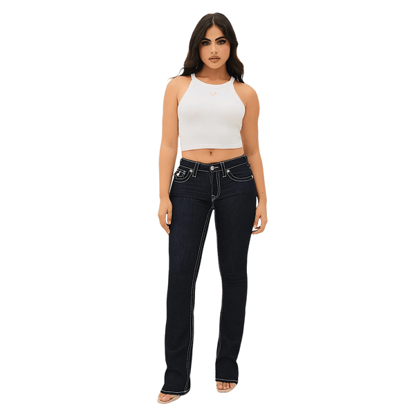 True Religion Becca Big T Flap Bootcut Jeans - CTRUR8813 - Coziness