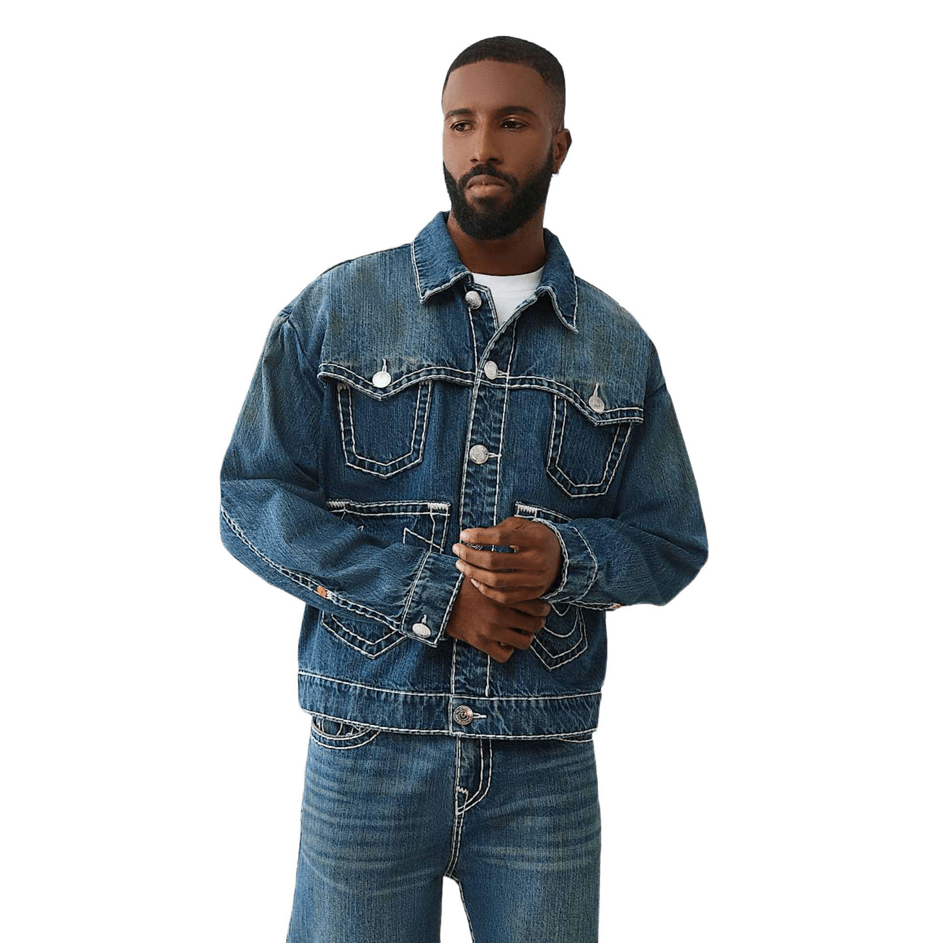 True Religion Drop Shoulder Super T Jacket Heritage - CTRUR7294 - Coziness
