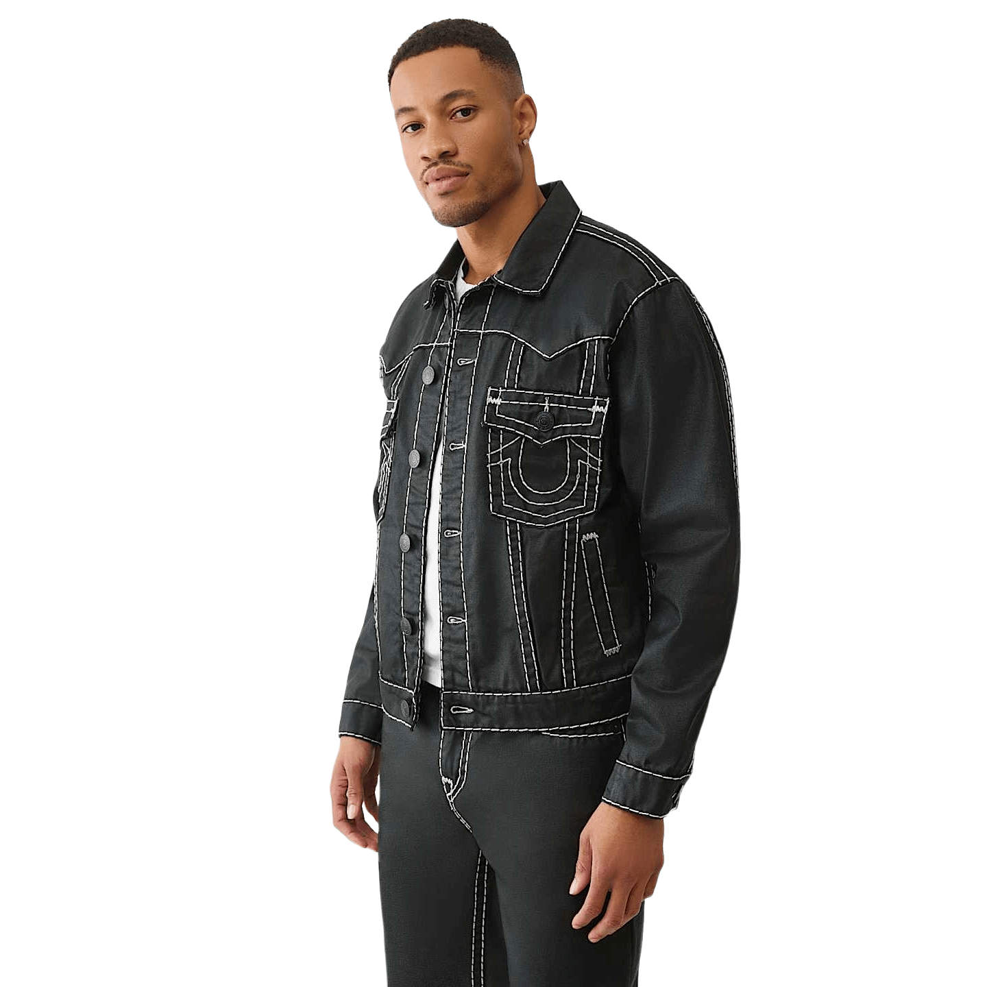 True Religion Oversize Super T Jacket Black - CTRUR7207 - Coziness