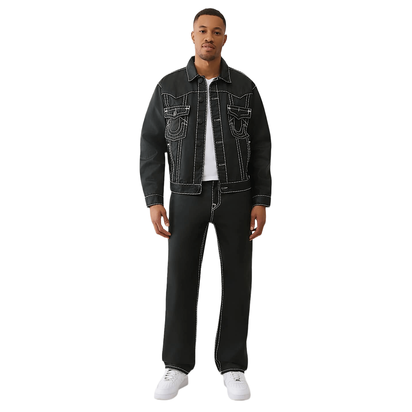 TRUE RELIGION ブラック デニムジャケット True Religion Oversize Super T Jacket Black