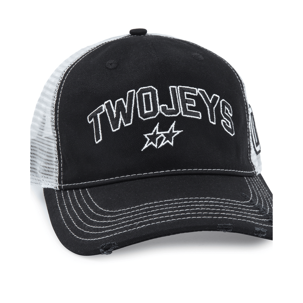 Twojeys Black Icon Trucker Cap - CTWOI7863 - Coziness