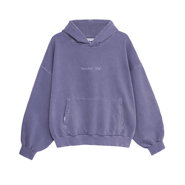TwoJeys Icon Hoodie Pigment Dyed Purple - CTWOI8045 - Coziness