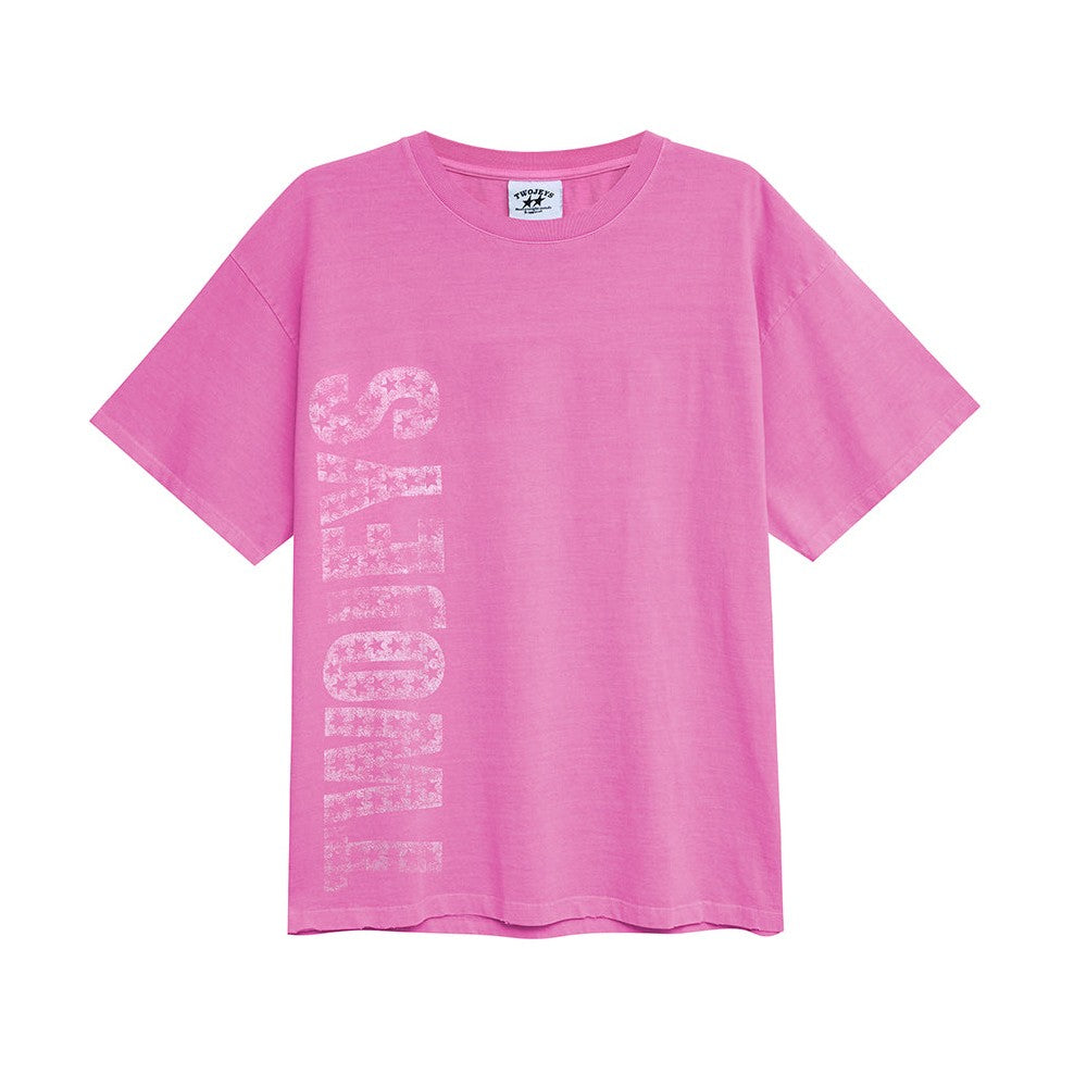 TwoJeys 02 Tee in Pink, Vorderseite freigestellt