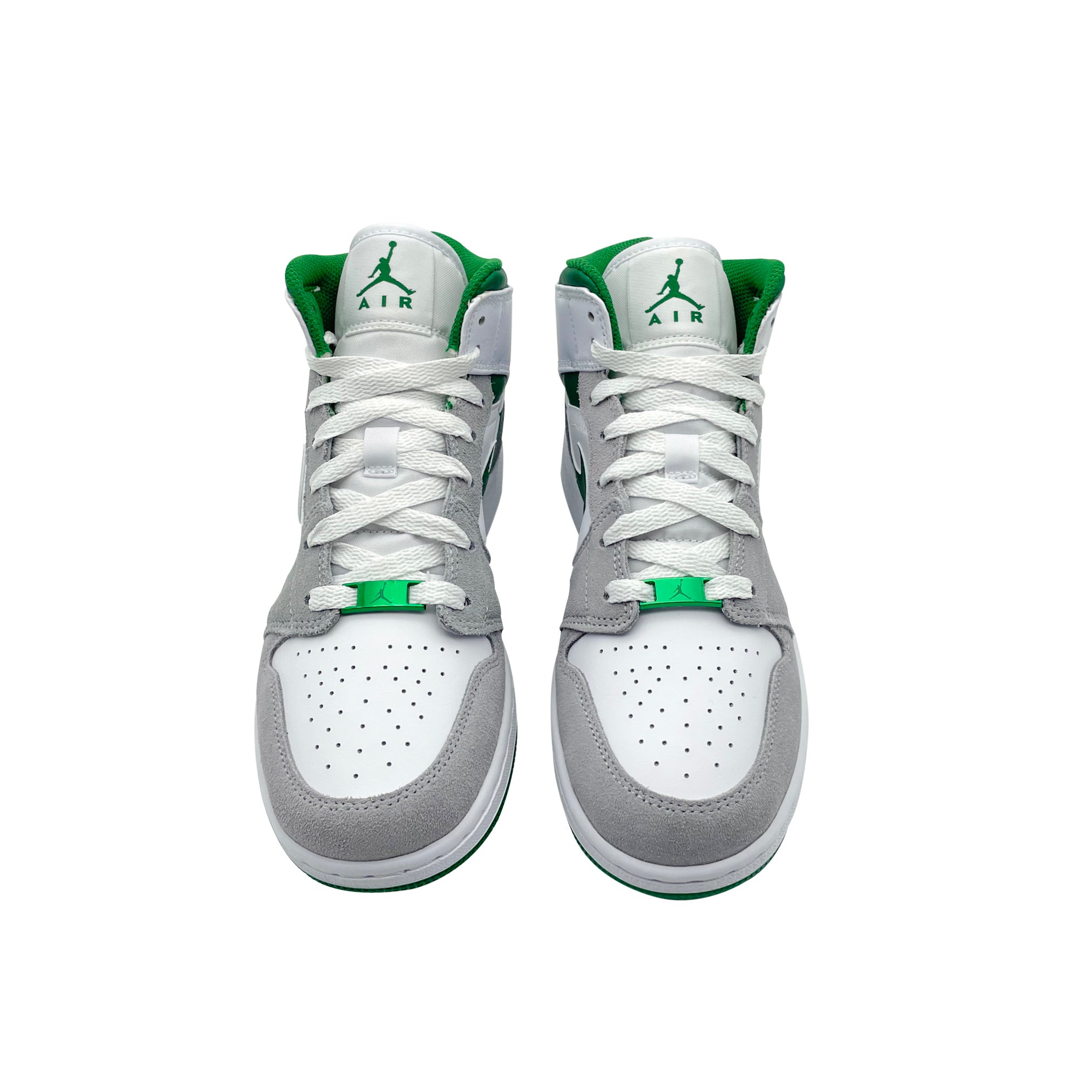 Nike Air Jordan 1 Mid Grey Pine Green GS
