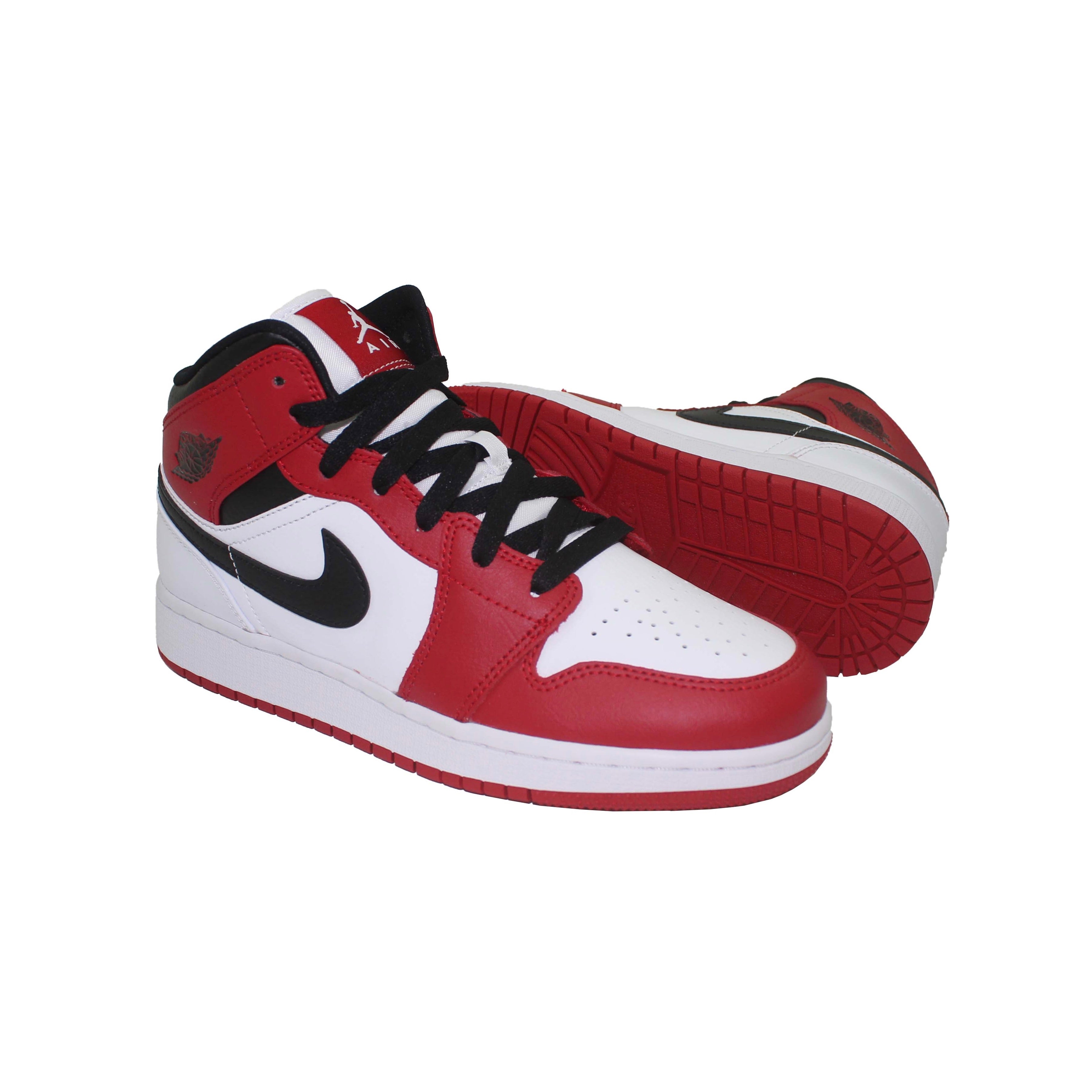 Nike Air Jordan 1 Mid Chicago White Toe GS